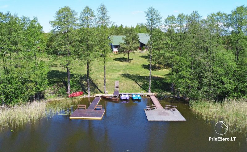 Sēta, brīvdienu mājas īre pie ezera Lazdijai rajonā Akmenėlis