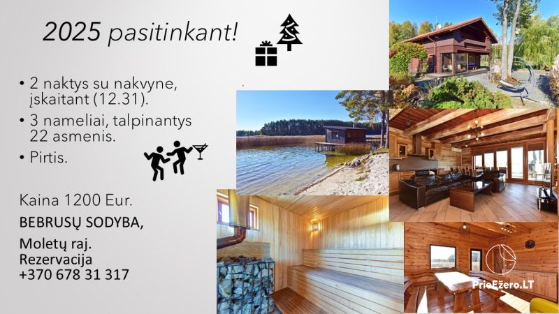 Brīvdienu mājas īre Moletai jomā