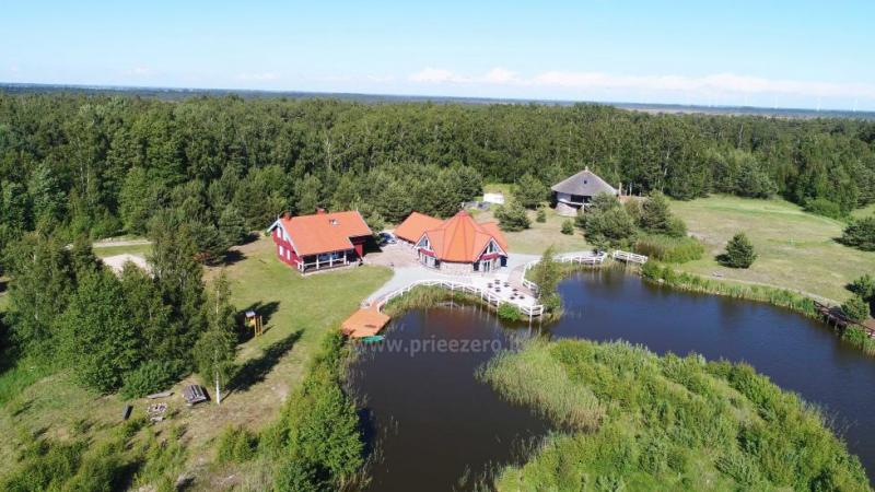 Seta - viesu nams PAMARIO BURĖ pie Kuršu lagūnas ar restorānu, saunu. Kempings.
