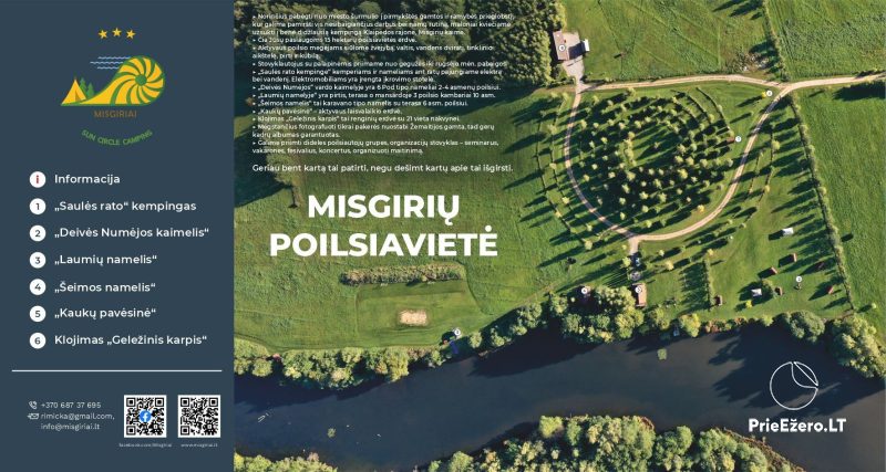 Misgiriai kempings ar mazām mājiņām Klaipēdas reģionā, Lietuvā