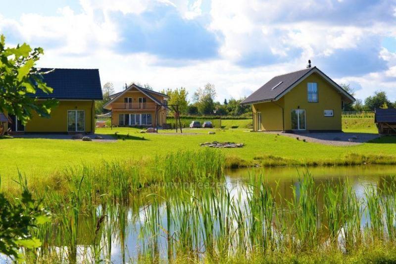 Sēta 15km no Viļņas centra: villas, halle, saunas, karstais kubls