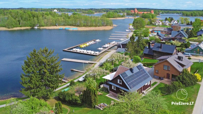 Viesu māja Traķos ezera krastā: mājas, dzīvokļa īre
