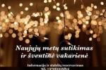 Jaungada vakars un svētku vakariņas kafejnīcā Senas bebras